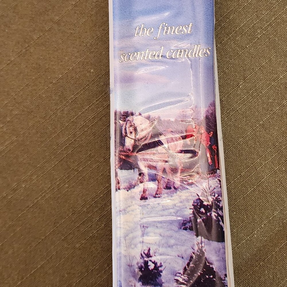 VINTAGE SEALED YANKEE CANDLE 12" WHITE TAPERS- SCENTED WHITE CHRISTMAS